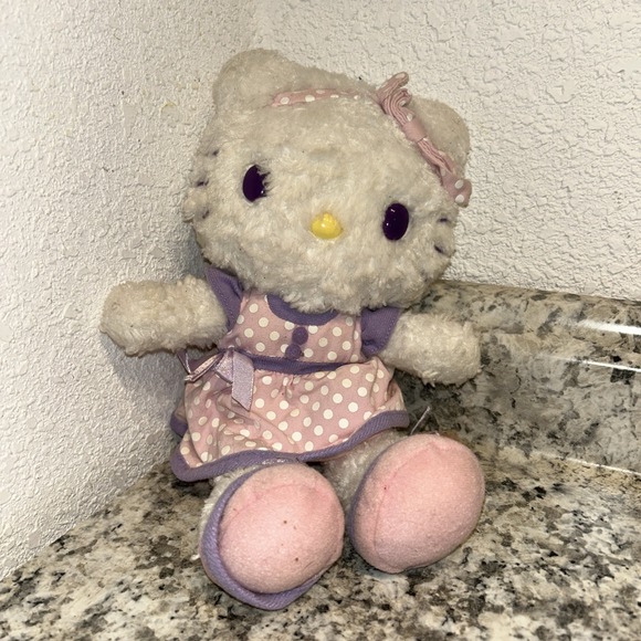 Hello Kitty Plush Dot Pattern Heisei‎ Retro Sanrio P1